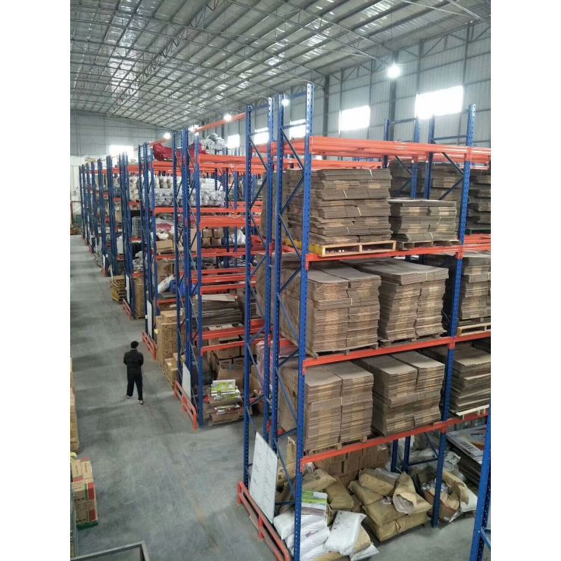 Blue-orange High Bay Heavy Duty Racking Adjustable Easy to Assemble Warehouse Storage Solutions Double the Storage Capacity