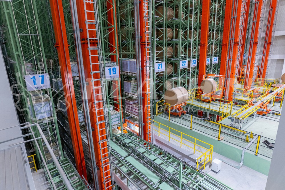 Heavy Duty Scale STACKER CRANE and on Request Capacity Pallet Racking Auomated ASRS Warehouse HUASHINE INTELLIGENT