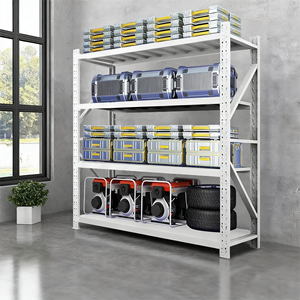 Metal Stacking Shelves Light Duty Warehouse Storage Rack