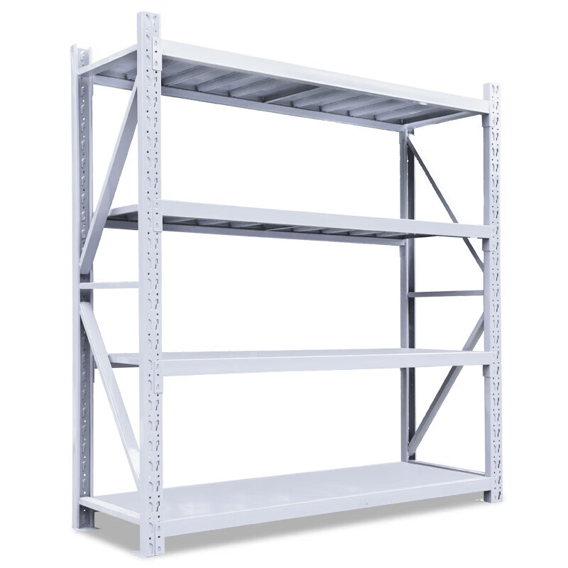 Guijie High Load Capacity 4-Layer Drive-Through Steel Warehouse Rack Powder Coated Finish Adjustable Corrosion Protected Shelves