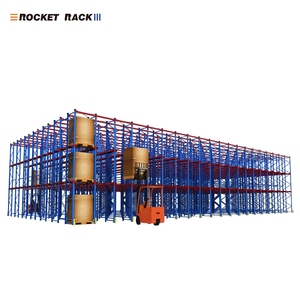 High Quality Customizable Drive-In Pallet Rack System Sturdy Through-Type Metal Warehouse Storage Heavy Duty Powder Coated Racks