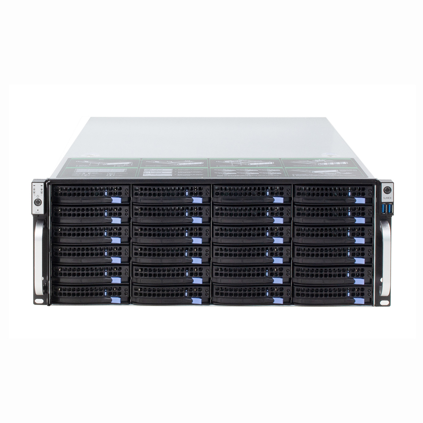 High-Performance 4U24-Bay Rack Server Customizable Itx IPTV Storage Chassis 1300W Redundant Power Low Price Xeon E5 8C 2.4GHz
