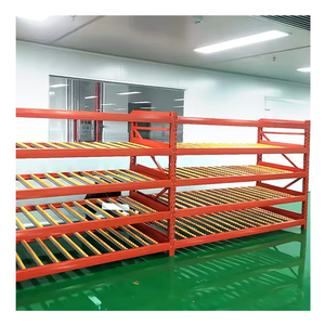 DJ Adjustable Pallet Flow Racking System Steel Shelf with Roller Tracks