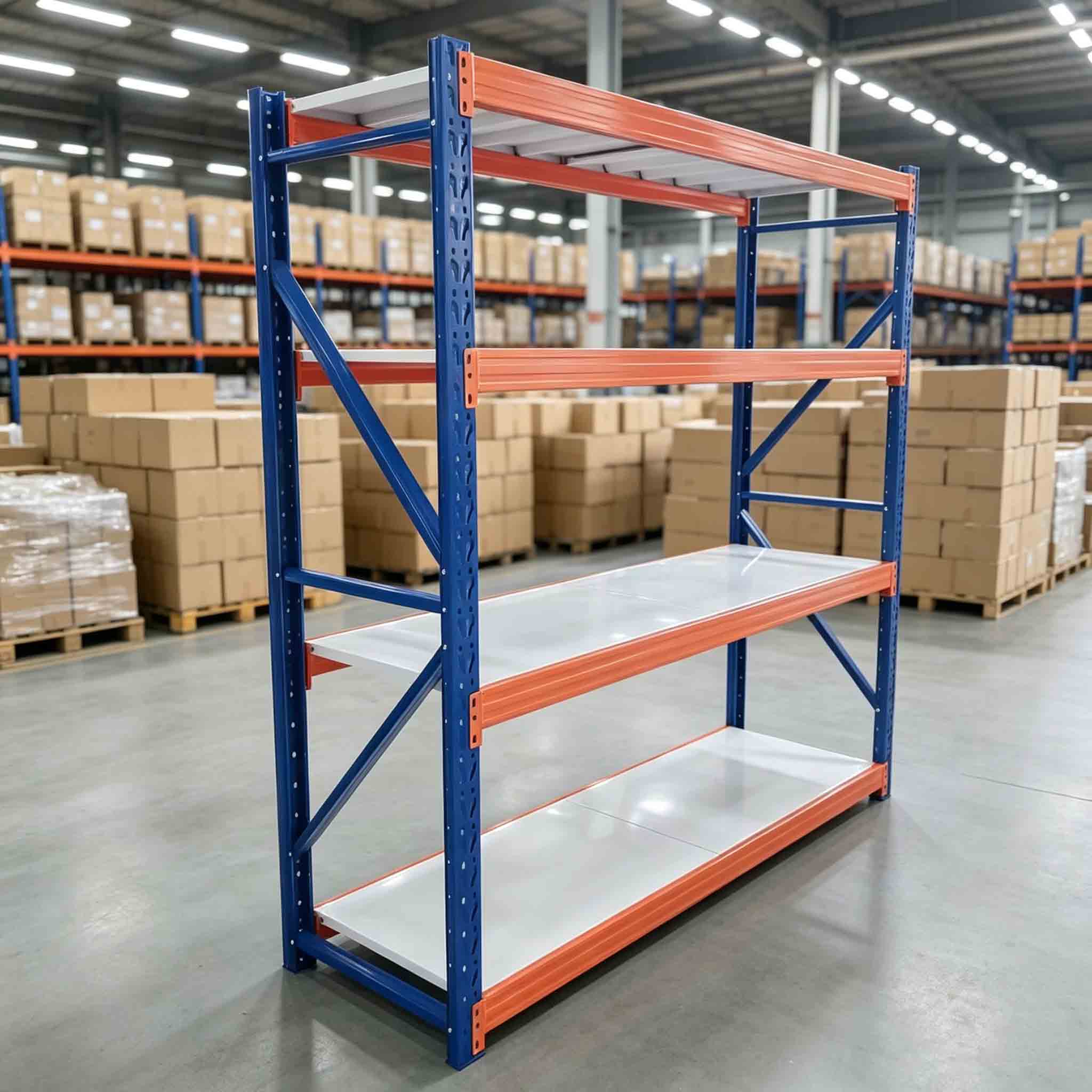 200KG Steel Boltless Adjustable Cantilevered Warehouse Racks with Carton Storage Corrosion Protection CE Certified Powder Coated