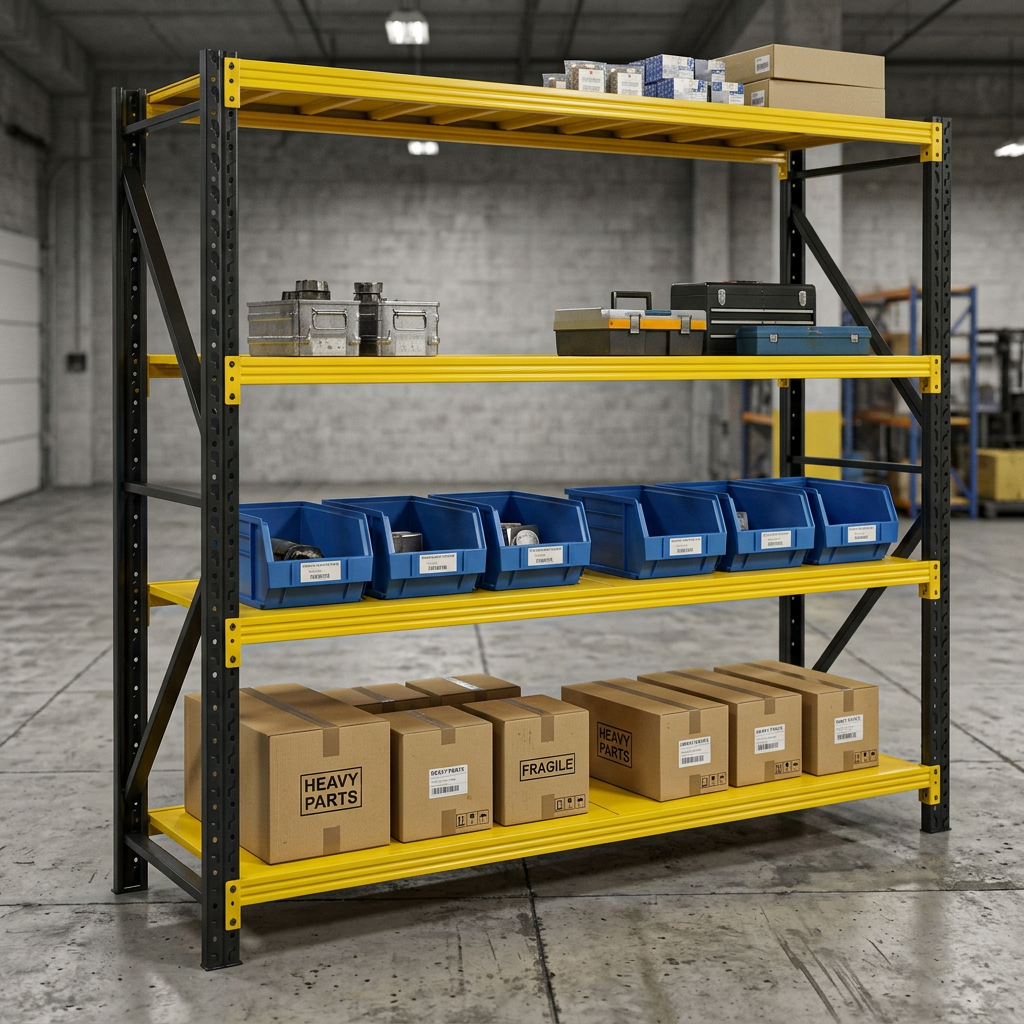Mobile Wide Span Storage Racks Light Duty Racks for Warehouse Stainless Building Materials Tool Shelf Rack