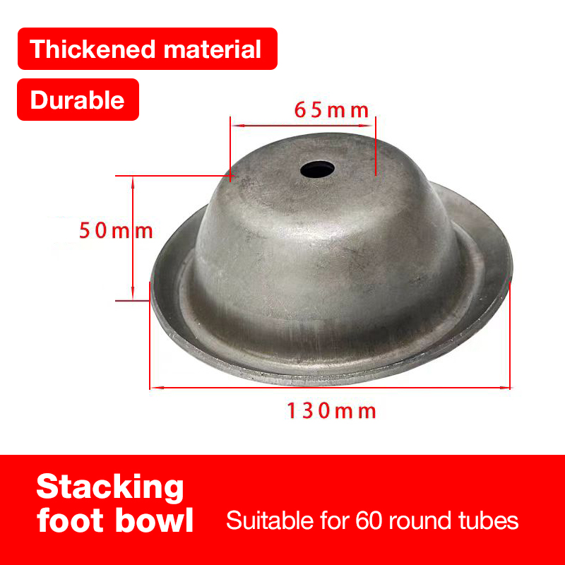 Customized Heavy Duty Pallet Feet Stainless Steel Storage Rack Bottom Feet Stacking Foot Metal Round Bowls