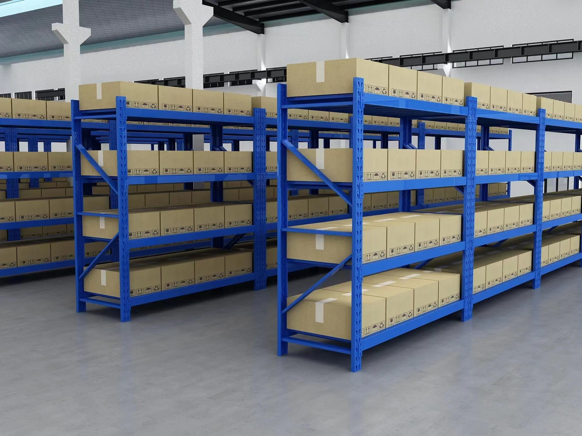 Stock Available Medium-sized Shelves Shelf Boltless Racking Shelves Steel Storage Shelving Unit Multi-level Metal Storage Rack