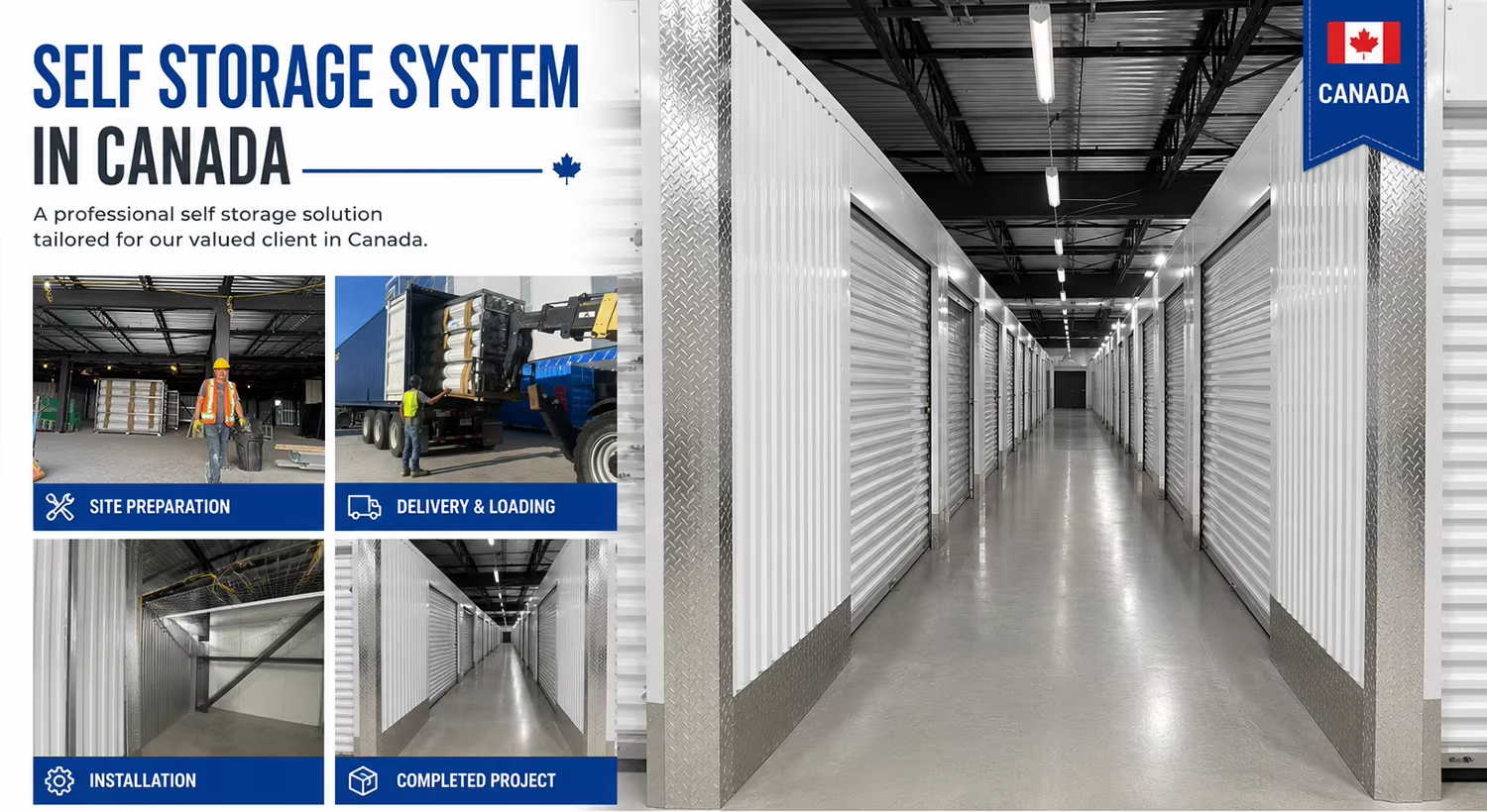 Portable Self Storage Units Commercial Steel Roll up Door Rental Business Solution for Locker Storage