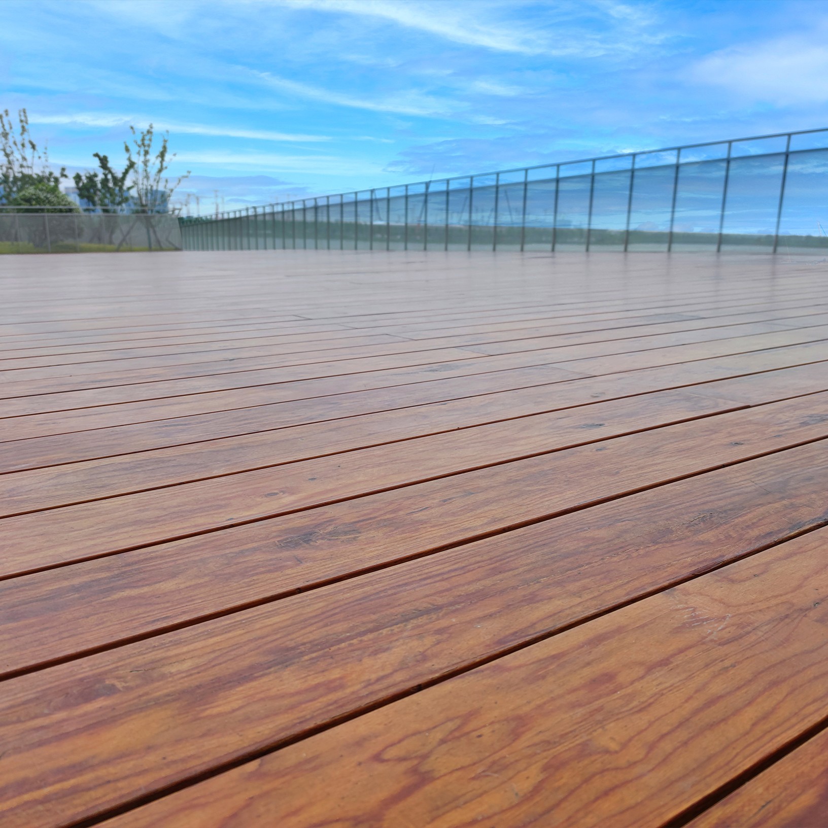 Anti-Crack Outdoor Timber Decking, UV Resistant And Waterproof Deck Boards Forpool Deck Flooring