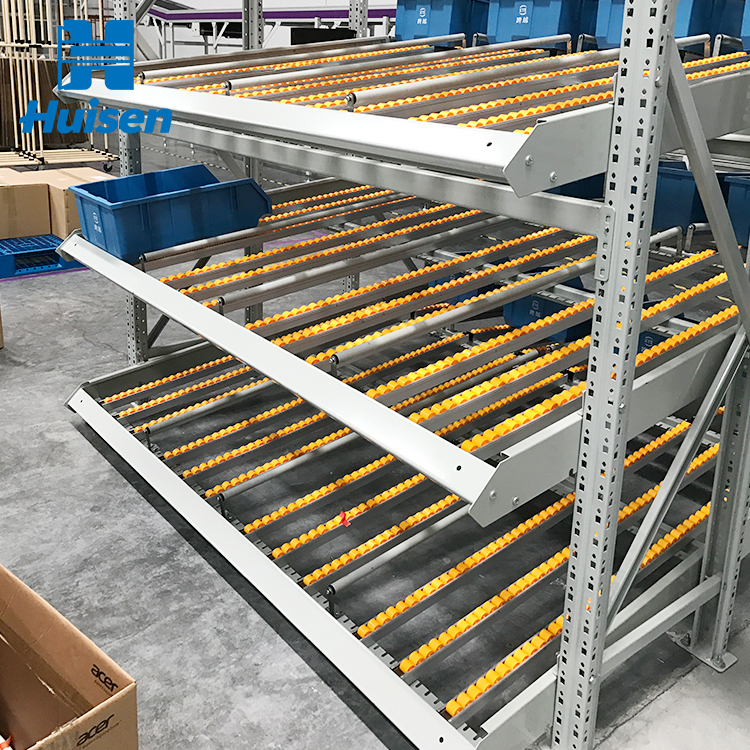 Customized OEM ODM Steel Anti-Rust Durable Heavy Duty Industrial Warehouse Storage Racks Carton Gravity Flow Phosphorized Powder