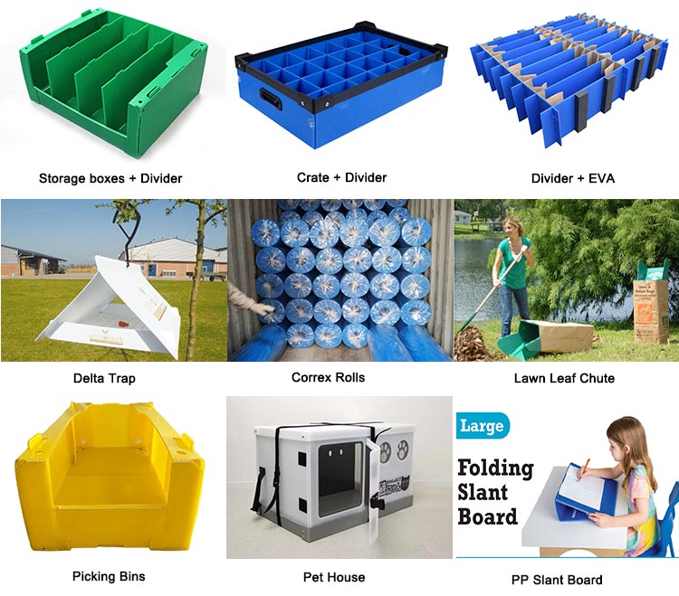 Custom Correxed Stackable Clothing Pick Bins Plastic Warehouse Storage Picking Bins
