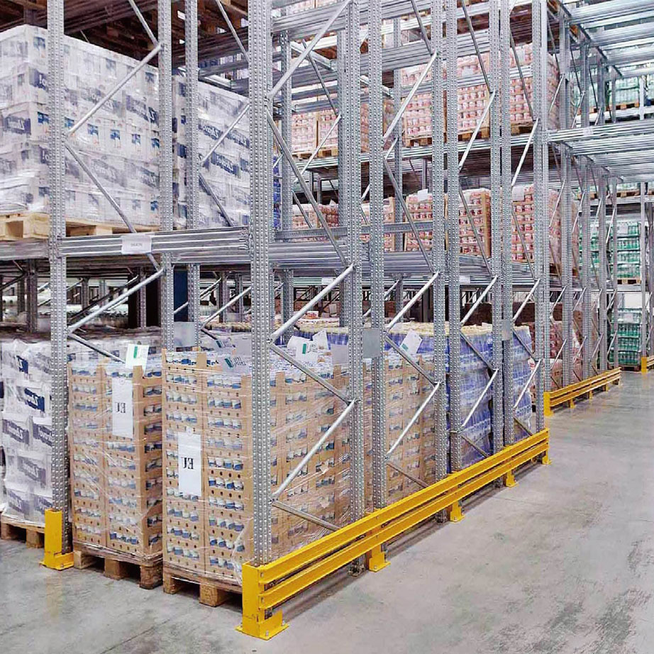 Adjustable Double Deep 5-Layer Steel Powder Coated Heavy Duty Corrosion Protection High Density Industrial Pallet Shelving