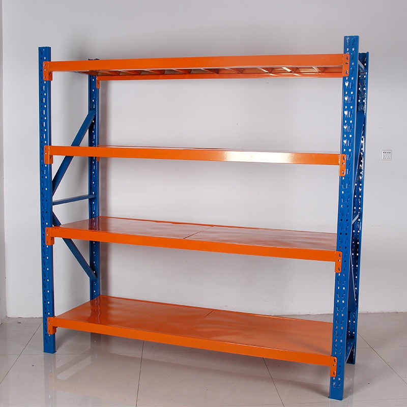 Industrial 4Layer Metal Shelving Stack Rack Light Duty Steel Shelving Boltless Racking Carton Storage Warehouse Rack