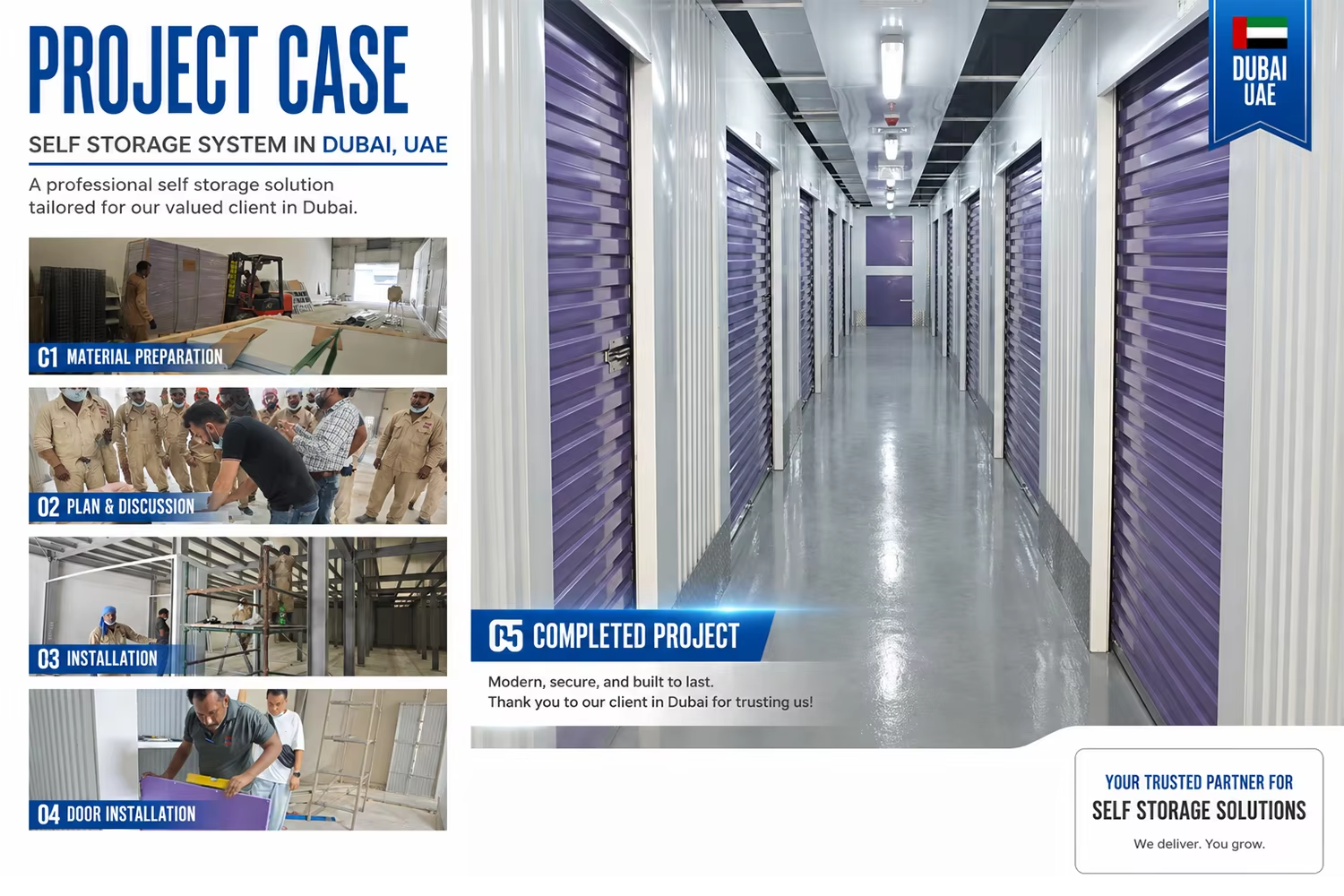 Portable Self Storage Units Commercial Steel Roll up Door Rental Business Solution for Locker Storage