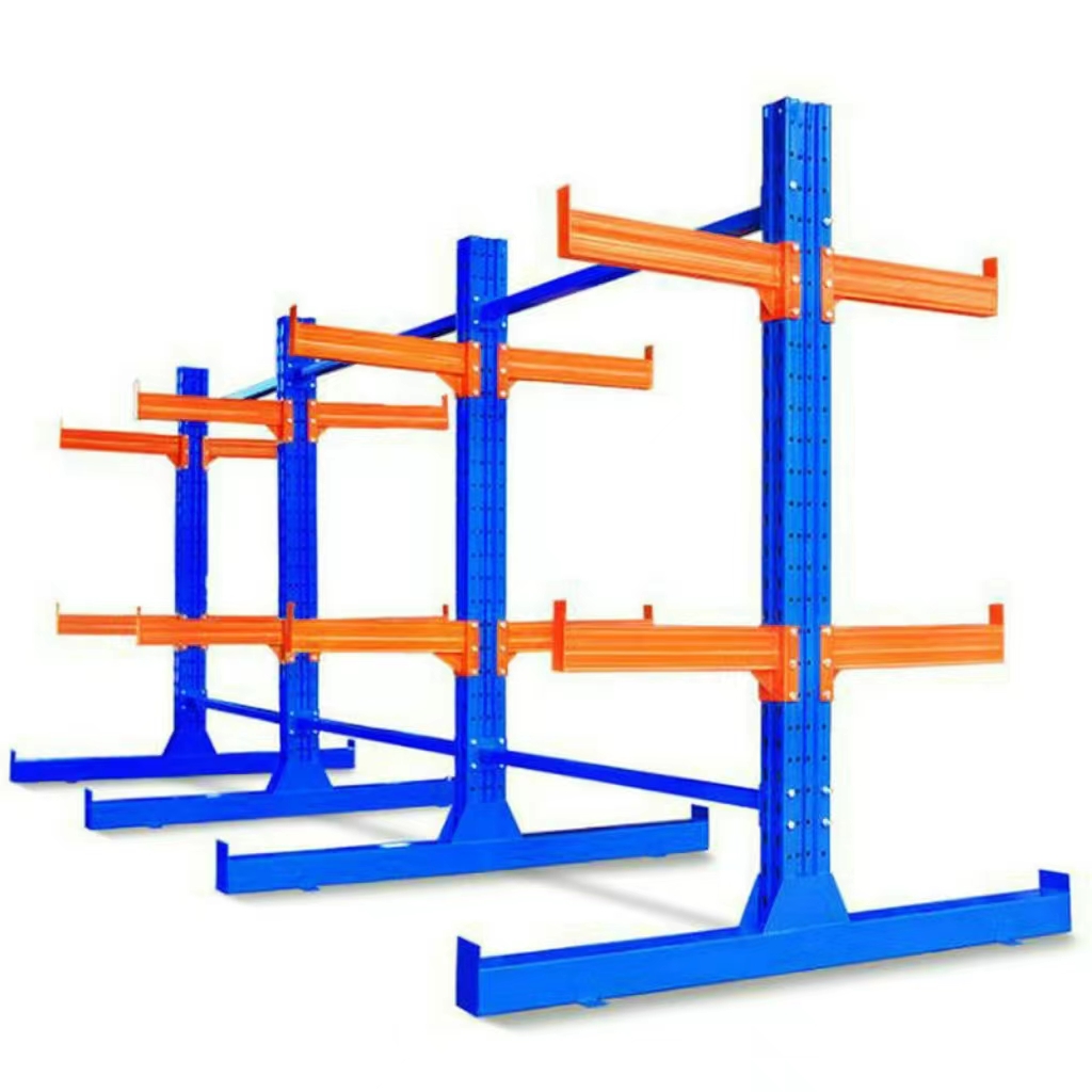 Steel Cantilever Pallet Racking Single Side Heavy Duty Multi-Level Corrosion Protection Garage Use CE Certified 500-3000kg Racks