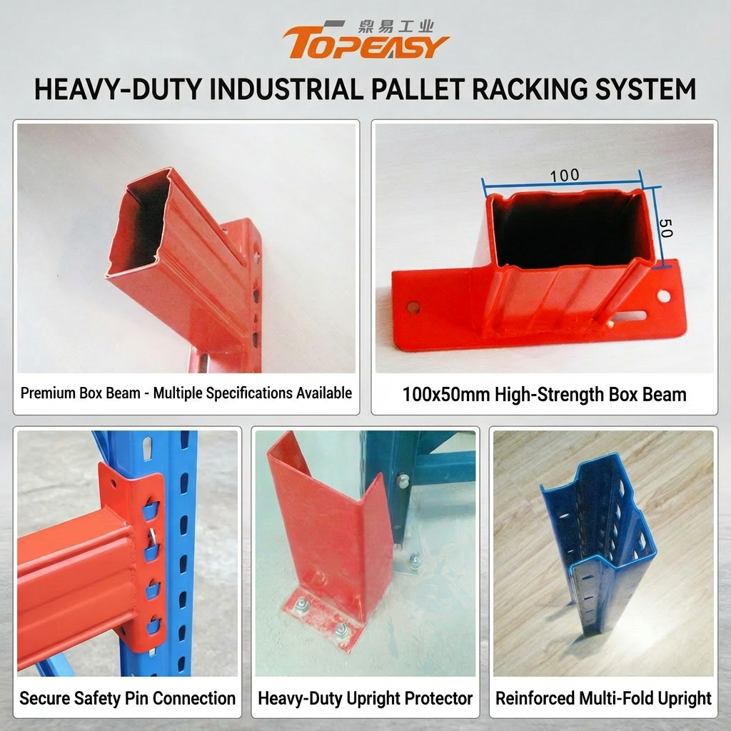 Industrial Heavy Duty Pallet Racking System Adjustable Warehouse Storage Shelving Q235B Steel Selective Rack for Cargo Handling