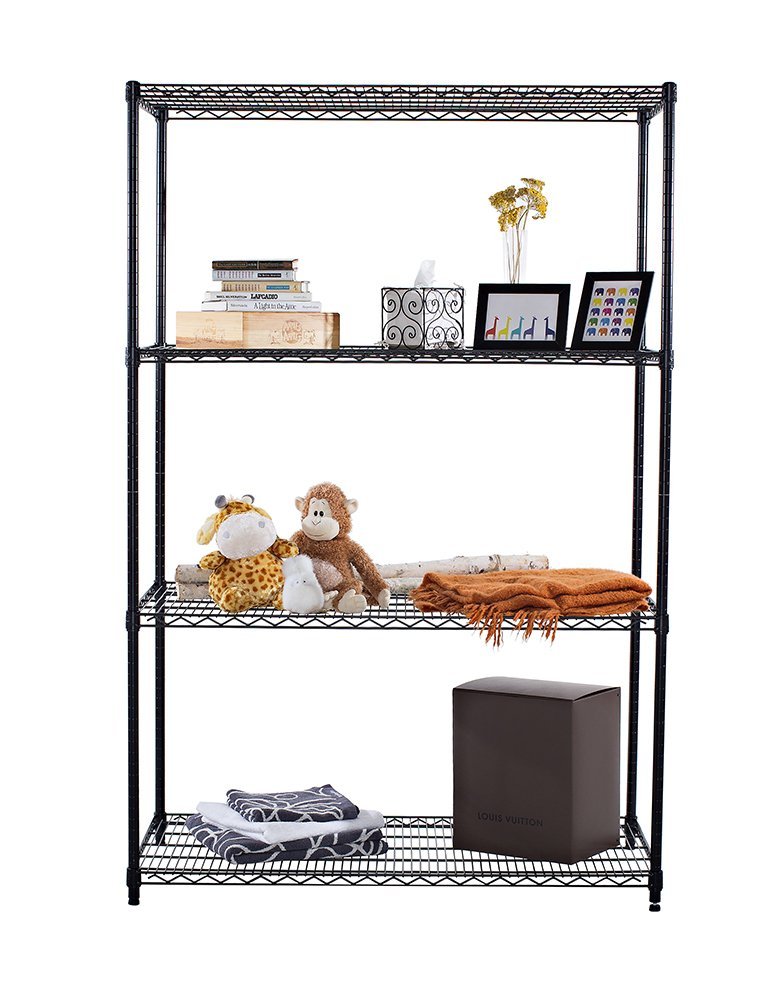 NSF & ISO Certified Chrome Plated Six Layers Mobile Garage Metal Wire Shelving Shelf