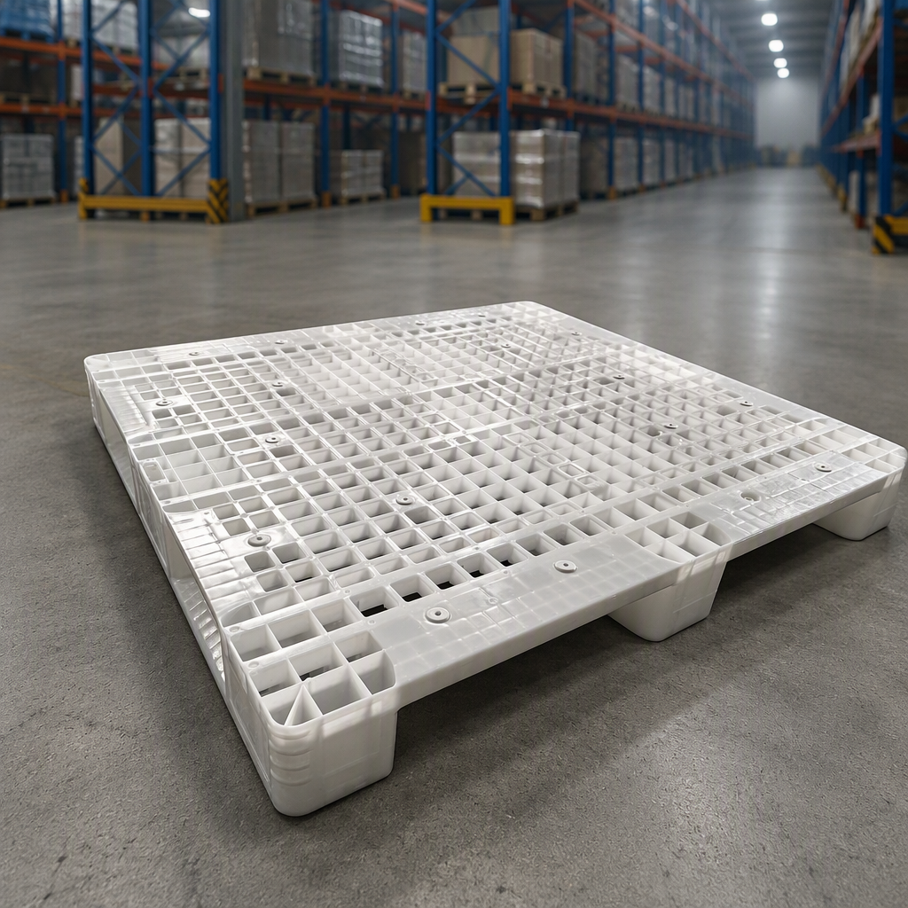1414 JINDU HDPE Steel-Reinforced Industrial Heavy Duty Pallet Racking 3 Skids Runners 4-Way Entry Single Faced Long Service Life