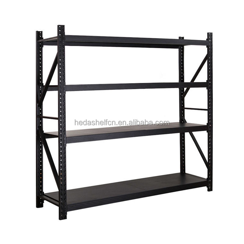 Heavy Duty Metal Garage Shelving Industrial Shelves 4 Tier Boltless Durable Shelves Warehouse Longspan Rack