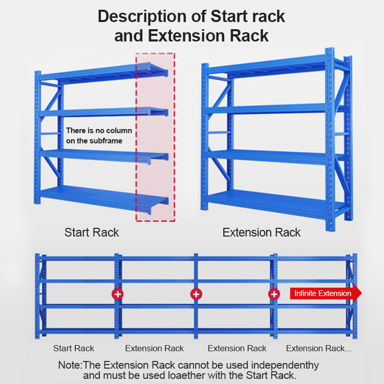 Support Customization Storage Racking Adjustable Metal Boltless Shelf and Racks Warehouse Storage Metal Rack Shelves