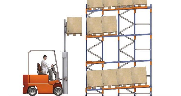 Warehouse High Density Gravity Roller Pallet Flow Rack