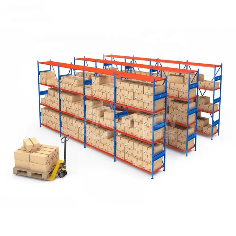 Stacking Long Span Shelving Storage Metal Shelf Rack Assembly Shelves For Warehouse Heavy Duty