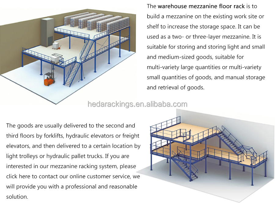 Mezzanine Decking and Stacking Racks System Structure
