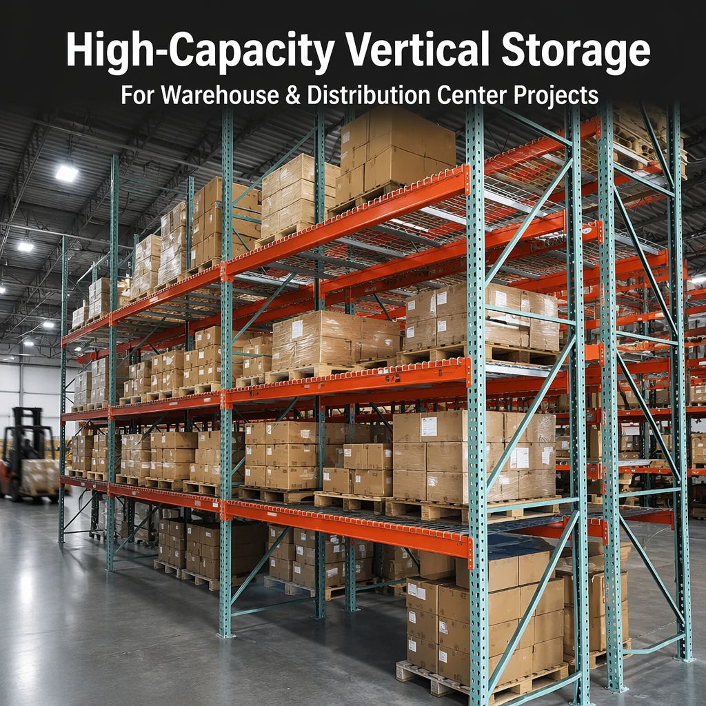 Teardrop Pallet Rack Mesh Vertical Storage Application