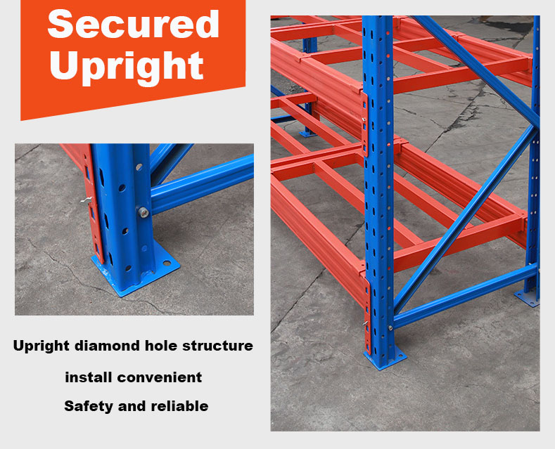 Heavy Duty Double Deep Pallet Racking, Universal Steel Storage Shelves for Factory, Workshop &amp; Cold Room