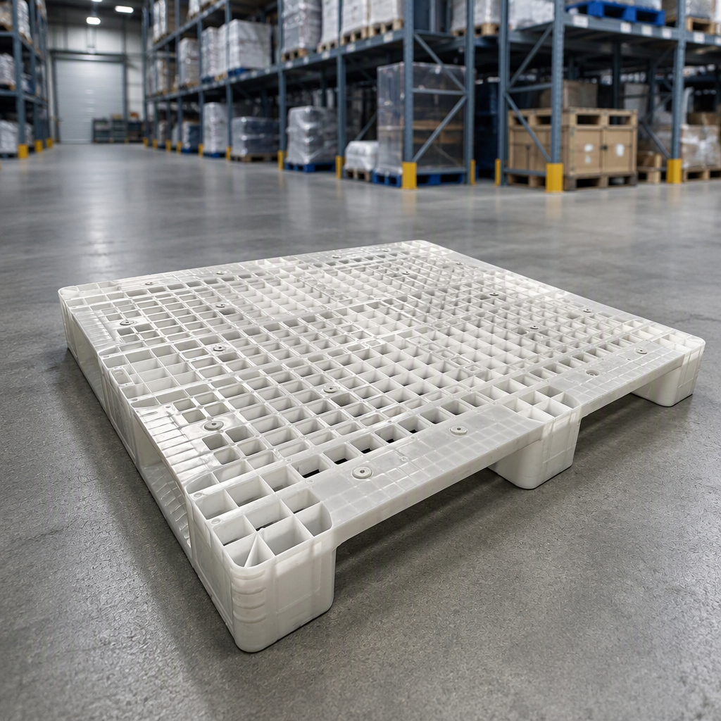 1414 JINDU HDPE Steel-Reinforced Industrial Heavy Duty Pallet Racking 3 Skids Runners 4-Way Entry Single Faced Long Service Life