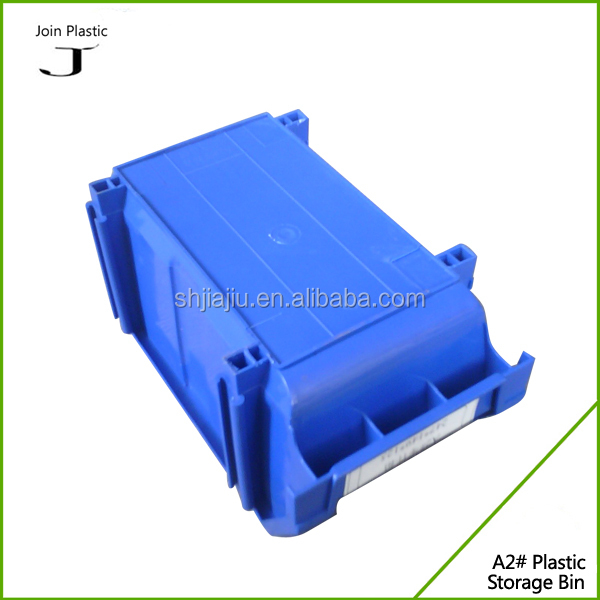 JOIN Blue Plastic Shelf Bin Open Front Stackable Picking Bin Tote for ASRS Warehouse Industrial Parts Storage with Label Holder