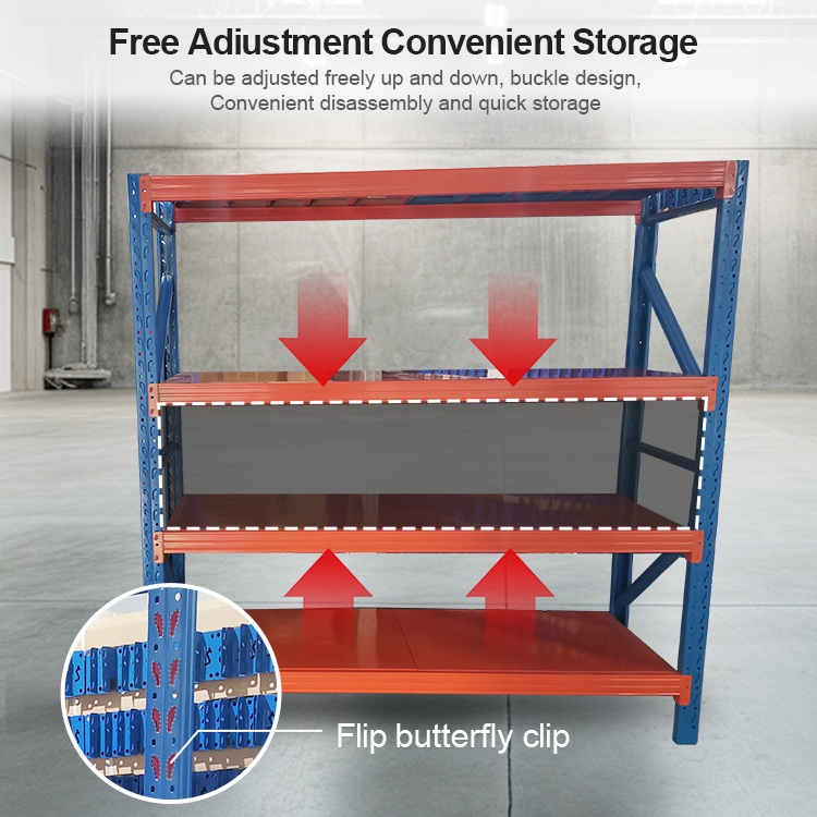 Support Customization Storage Racking Adjustable Metal Boltless Shelf and Racks Warehouse Storage Metal Rack Shelves