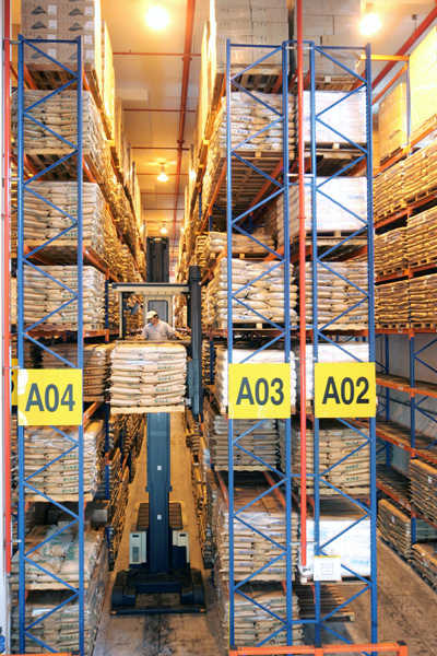 Drive-in pallet rack application