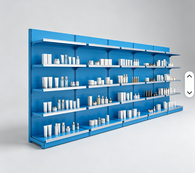 Wholesale Double-Sided Heavy Duty 4-6 Layers Metal Storage Shelf 100kg Layer OEM Supermarket Rack Modular Design China