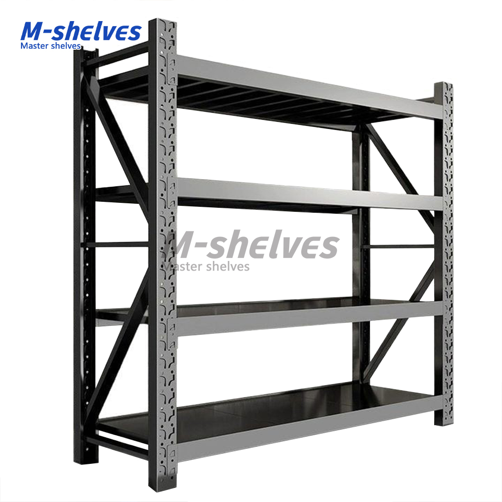 Heavy Duty Warehouse Shelving System Long Span Metal Shelf Stackable Storage Rack for Large Goods Warehouse