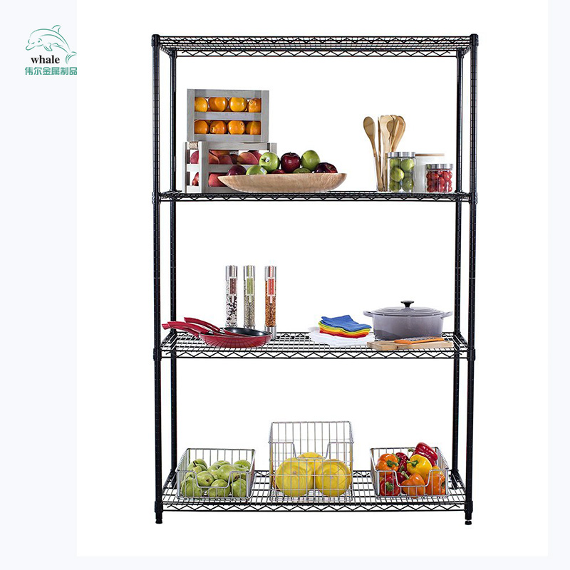 NSF &amp; ISO Certified Chrome Plated Six Layers Mobile Garage Metal Wire Shelving Shelf