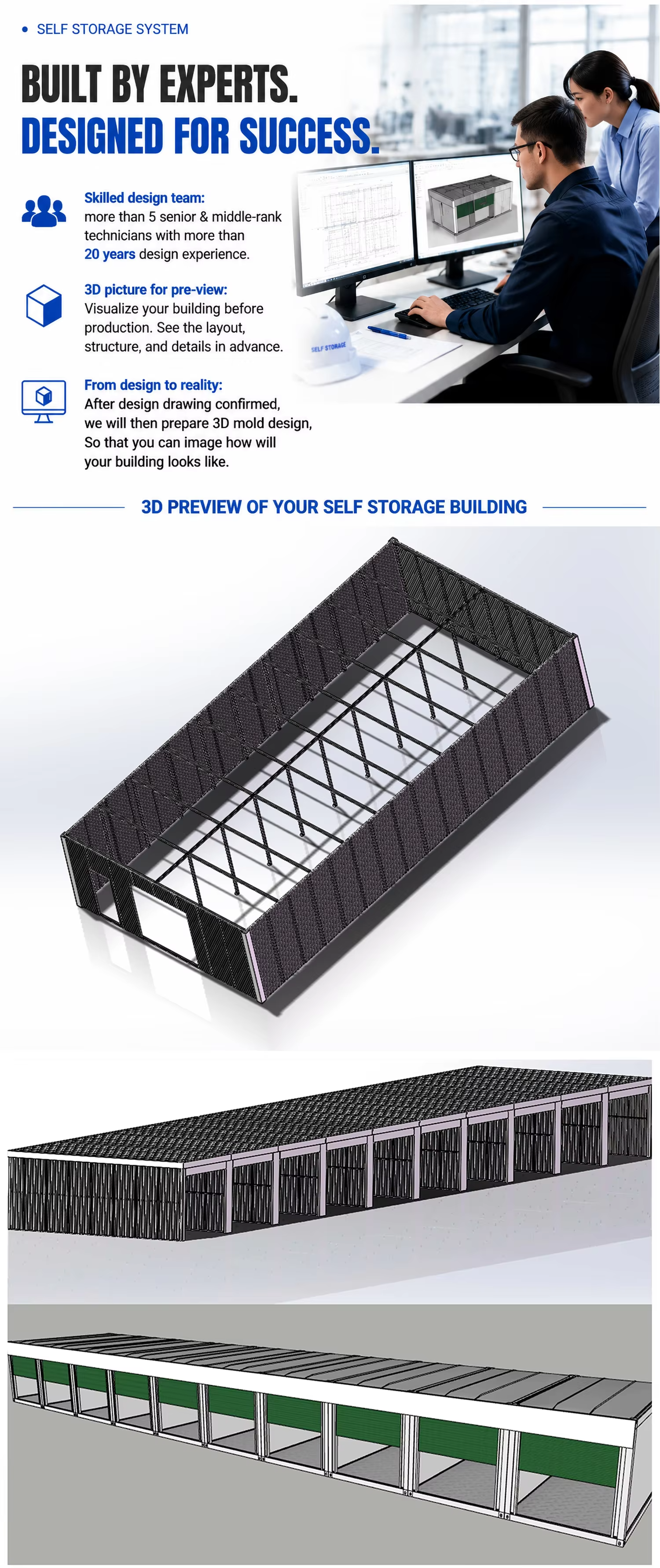 Portable Self Storage Units Commercial Steel Roll up Door Rental Business Solution for Locker Storage