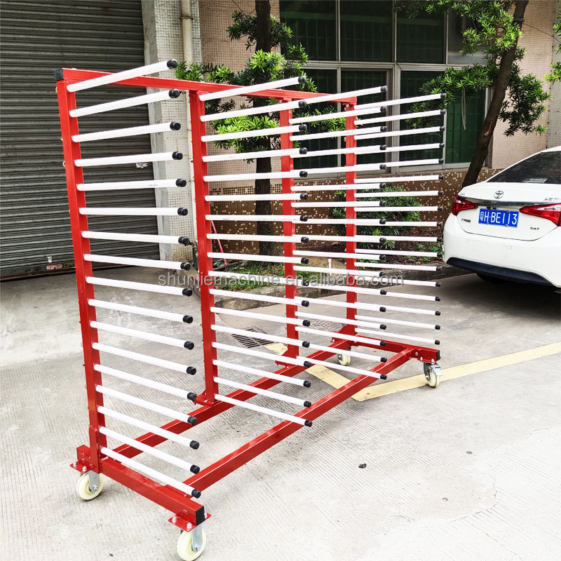 Customizable 2 Meter Length Durable Cantilever Storage And Drying Rack With Four Wheels For Lightweight Panels