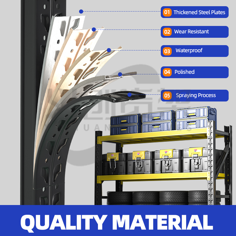 Boltless Adjustable Heavy Duty Load-Bearing 500kg/Layer Steel Racks Warehouse Industrial Stack Storage Racking Shelving System