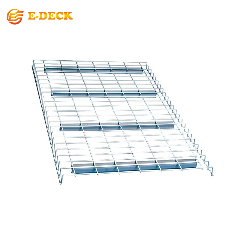 Custom Warehouse Storage Shelves U Channel Wire Mesh Decking For Pallet Racking System