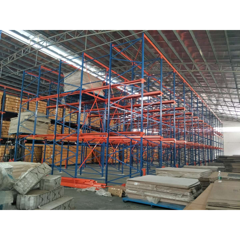 Blue-orange High Bay Heavy Duty Racking Adjustable Easy to Assemble Warehouse Storage Solutions Double the Storage Capacity