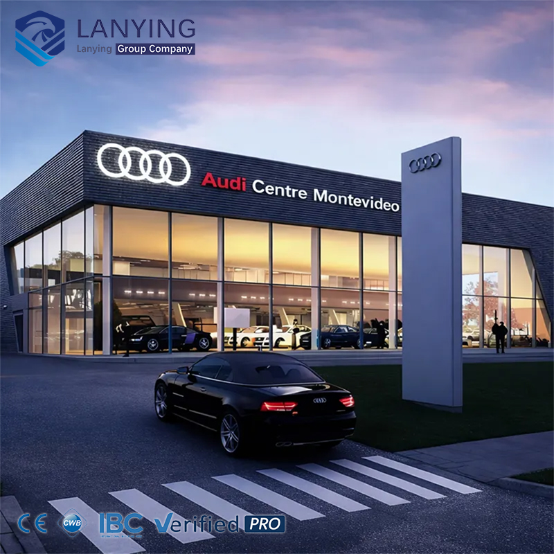 Modern Industrial Style 4S Shop Steel Structure Warehouse With Fast Installation |Suitable For Workshop,Factory,Storage