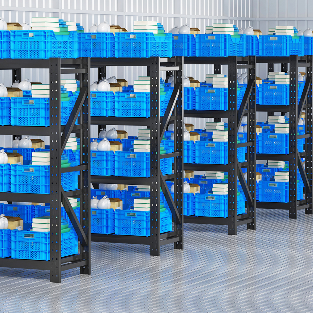 High Quality Medium Duty Steel Storage Racks Heavy Duty Cantilevered Garage Shelving Powder Coating for Warehouse Adjusted
