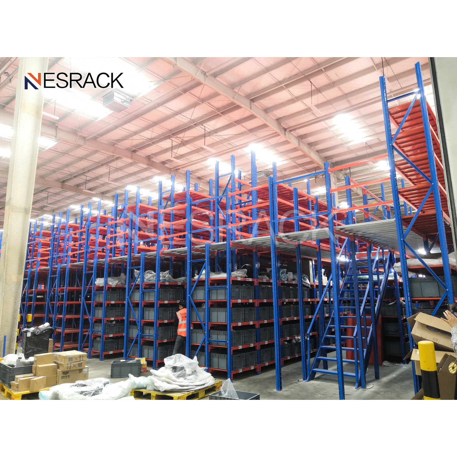 Heavy Duty Industrial Steel Storage Warehouse Racks Pallet Racking Systems Attic Loft Mezzanine Floor Platforms NESRACK