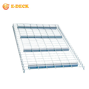 Custom Warehouse Storage Shelves U Channel Wire Mesh Decking