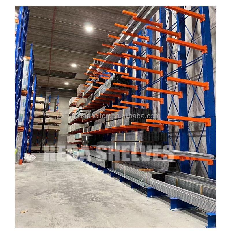 Heavy Duty Cantilever Racks H Beam Commercial Warehouse Racks Single Sided Structural Cantilever Rack