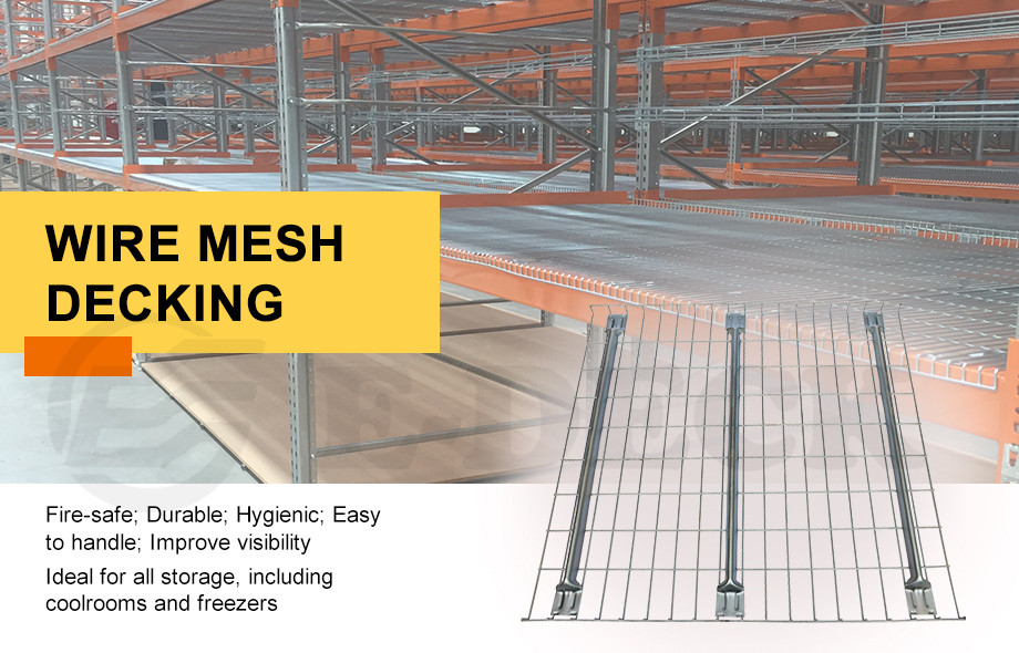 Custom Warehouse Storage Shelves U Channel Wire Mesh Decking for Pallet Racking System