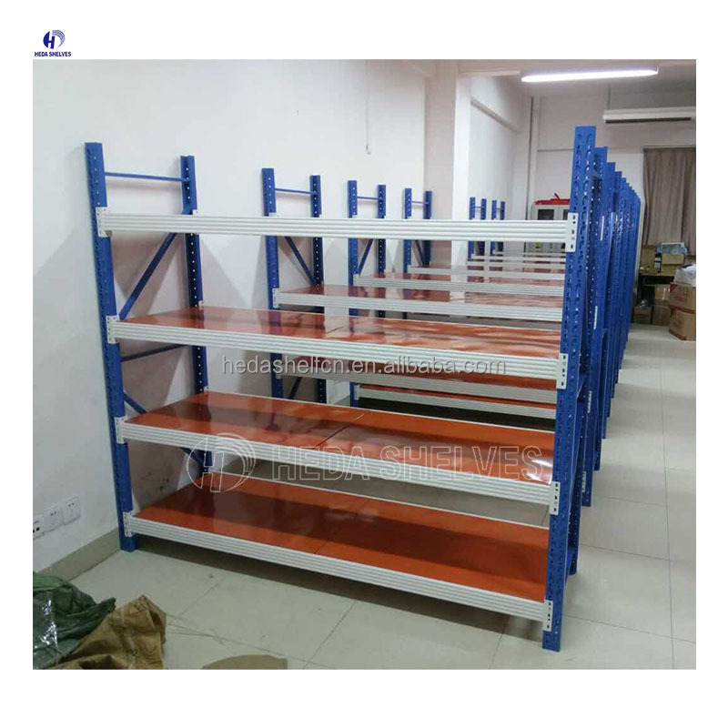 Hot Selling Warehouse Storage Racks 4 Layer 200kg Factory Long Span Industrial Metal Storage Shelves Warehouse Racking