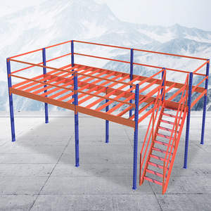 Wholesale Loft Platform Racking Two-Story Heavy-Duty Cold-Rolled Steel Storage Mezzanine Structure Reinforced Shelving