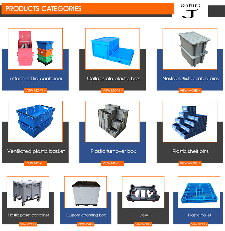 JOIN Blue Plastic Shelf Bin Open Front Stackable Picking Bin Tote for ASRS Warehouse Industrial Parts Storage with Label Holder